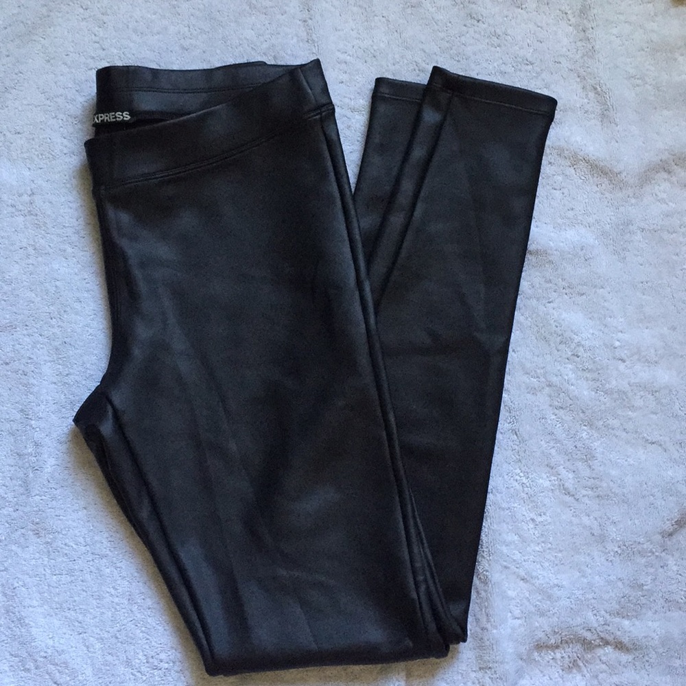 Express faux leather leggings